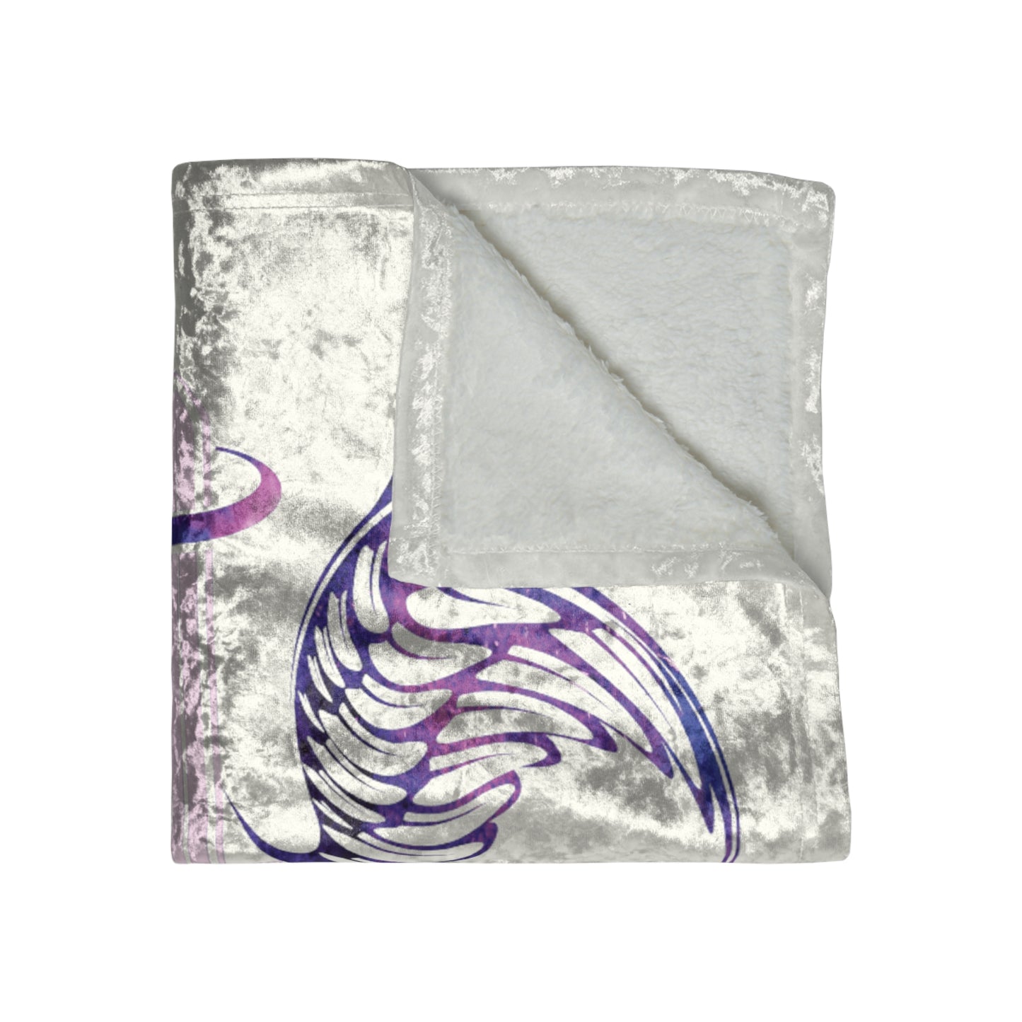 Dudda$ L.I.L "Purple Pilot-White" Crushed Velvet Blanket