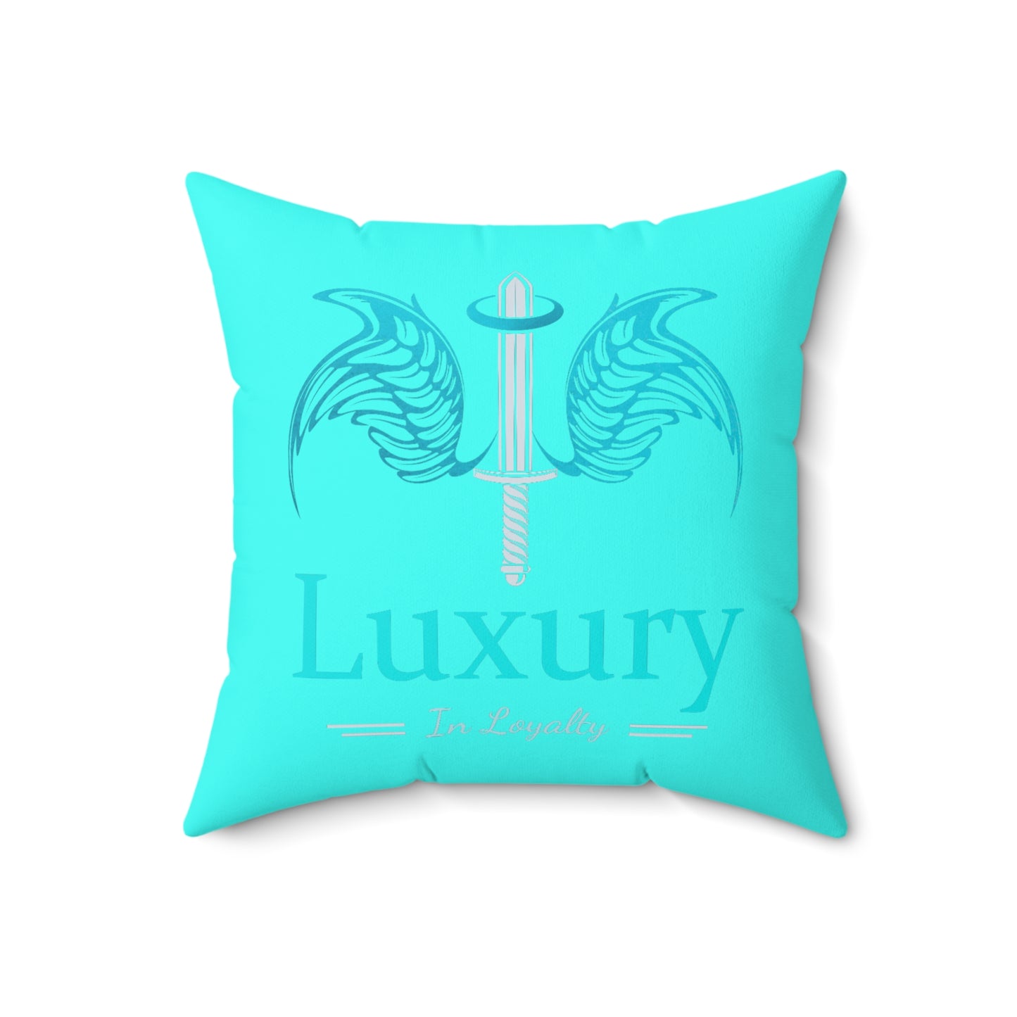 Dudda$ L.I.L "Lightning Blue" Spun Polyester Square Pillow