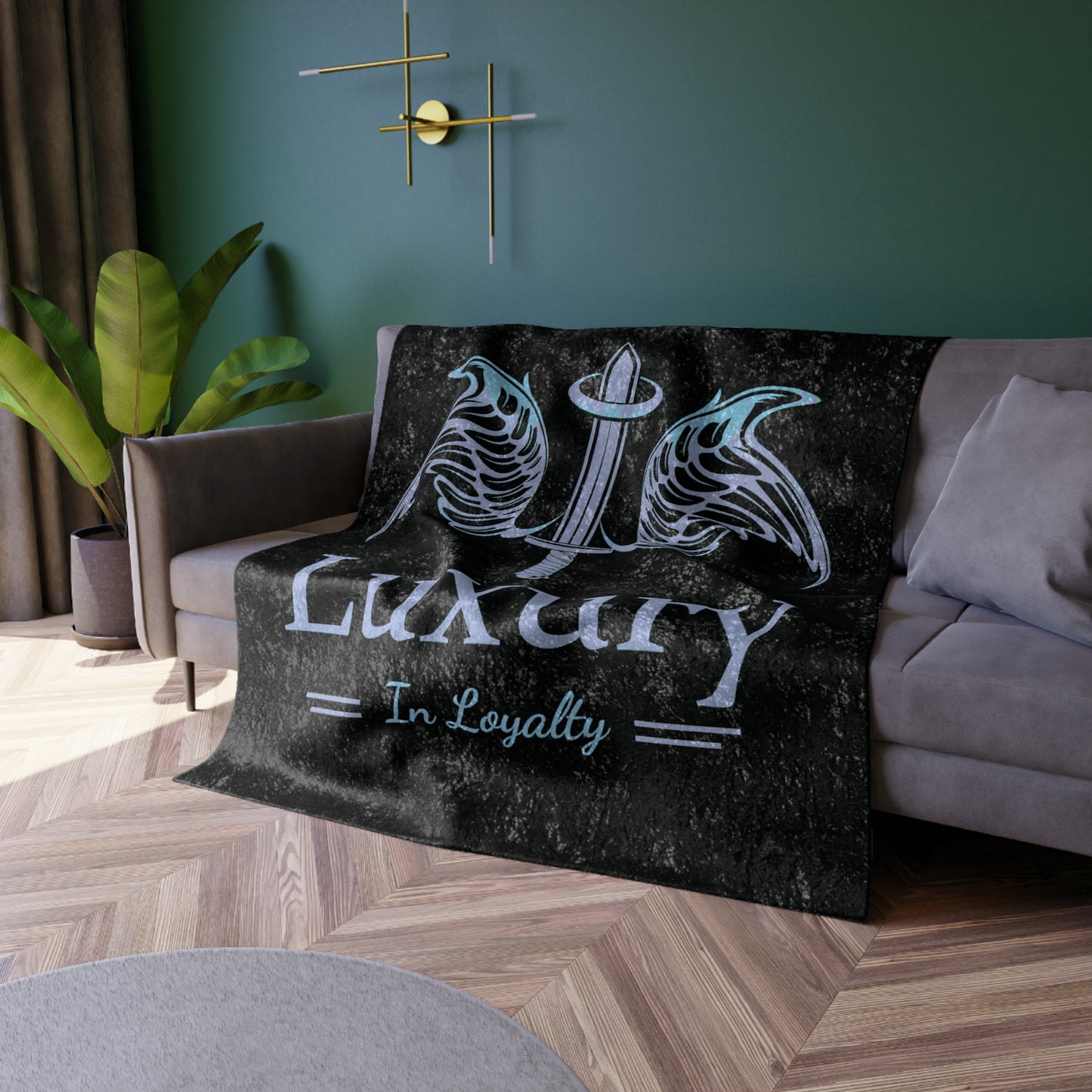 Dudda$ L.I.L "Violet-Black" Crushed Velvet Blanket