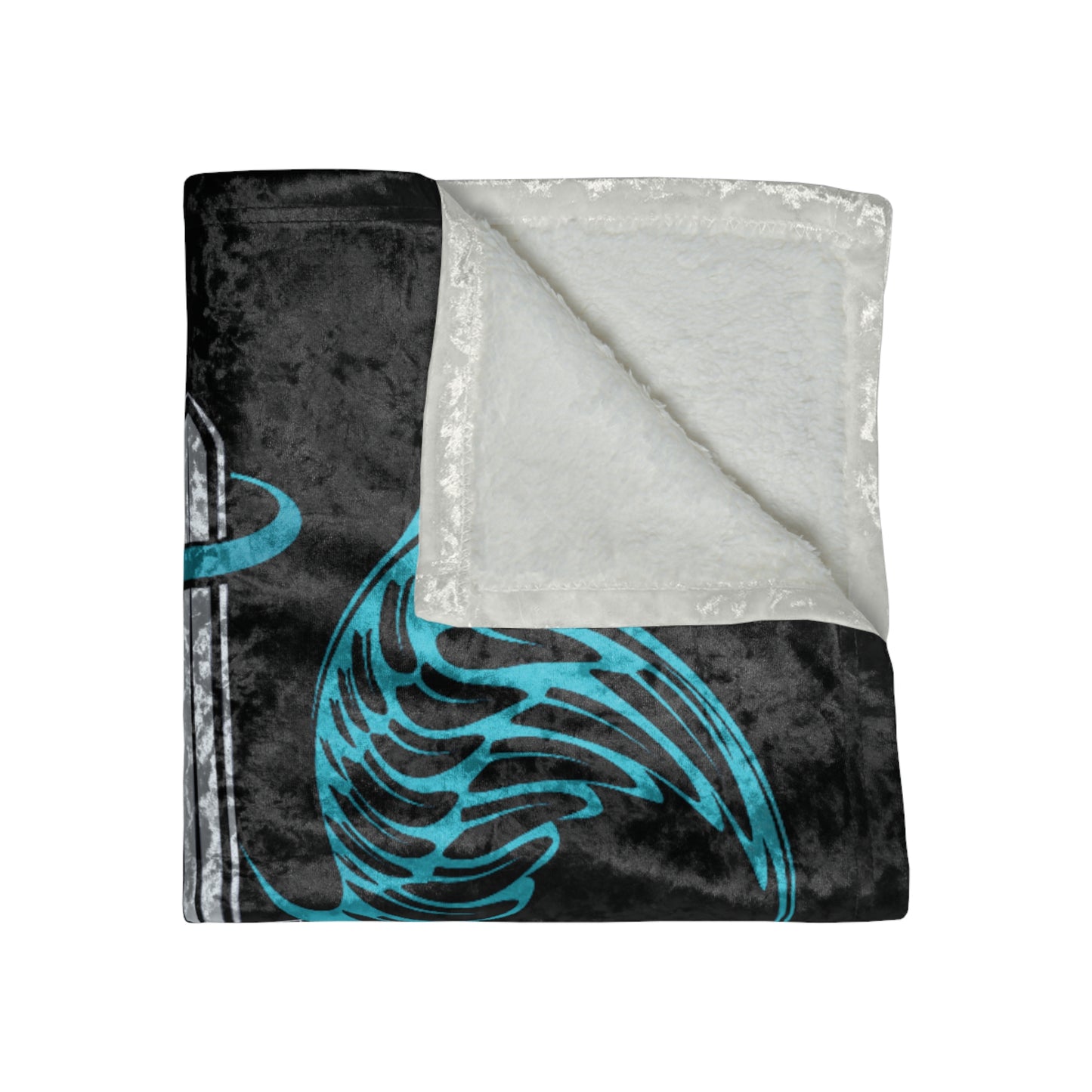 Dudda$ L.I.L "Lightning Blue-Black" Crushed Velvet Blanket