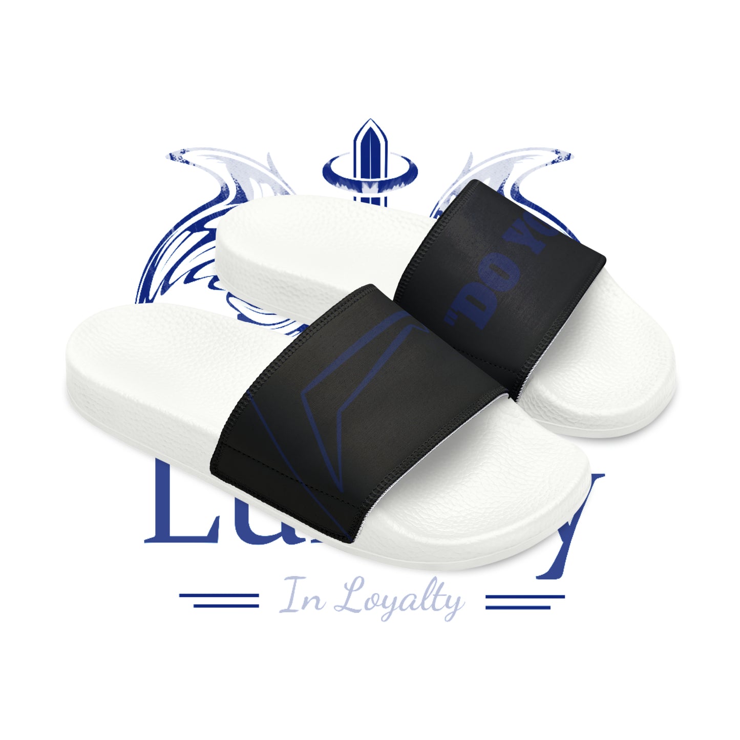 Dudda$ "Navy" Black Slides (Mens)