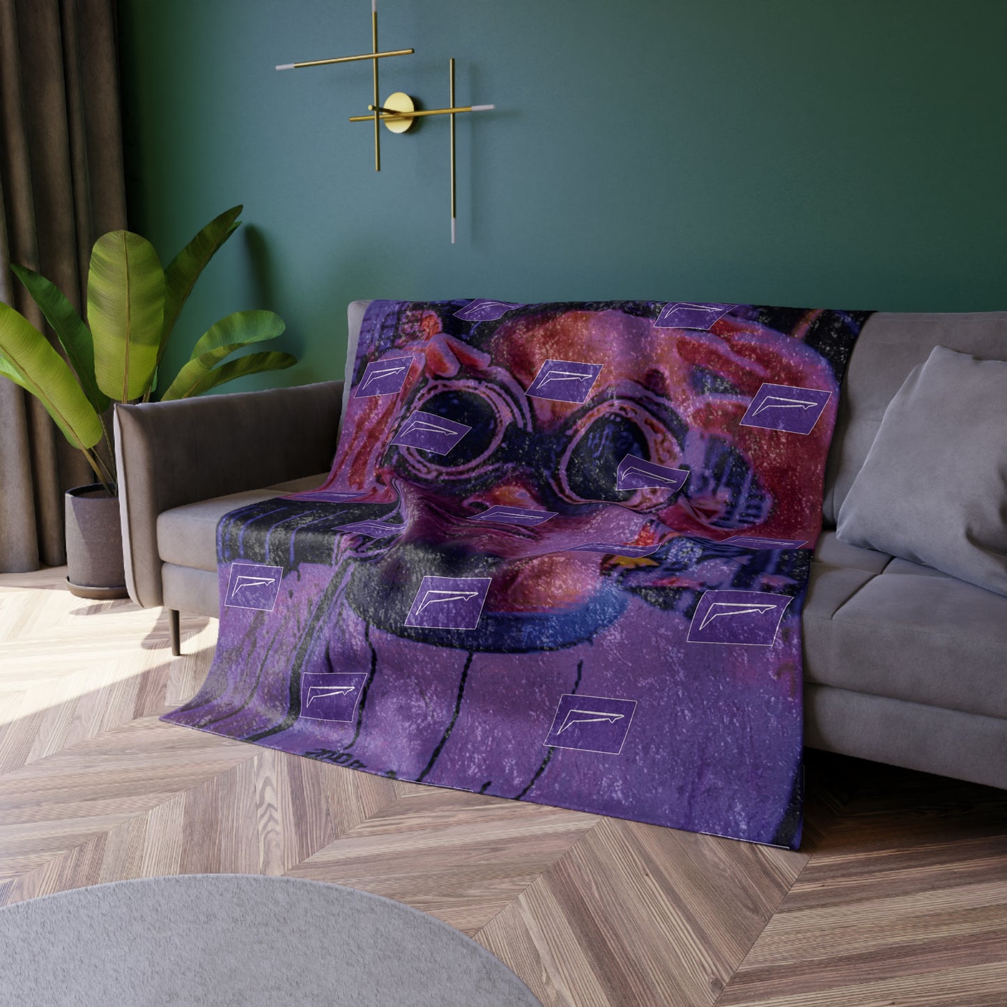 Dudda$ "Purple Pilot" Crushed Velvet Blanket