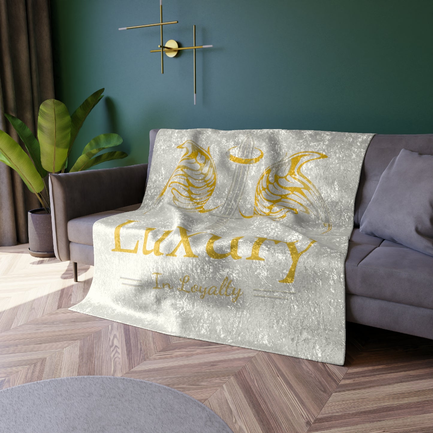 Dudda$ L.I.L "Lemon Frost" Crushed Velvet Blanket