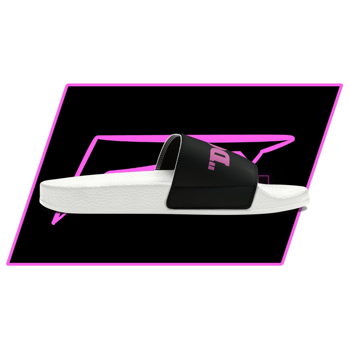 Dudda$ "Barbie Pink" Black Slides (Mens)