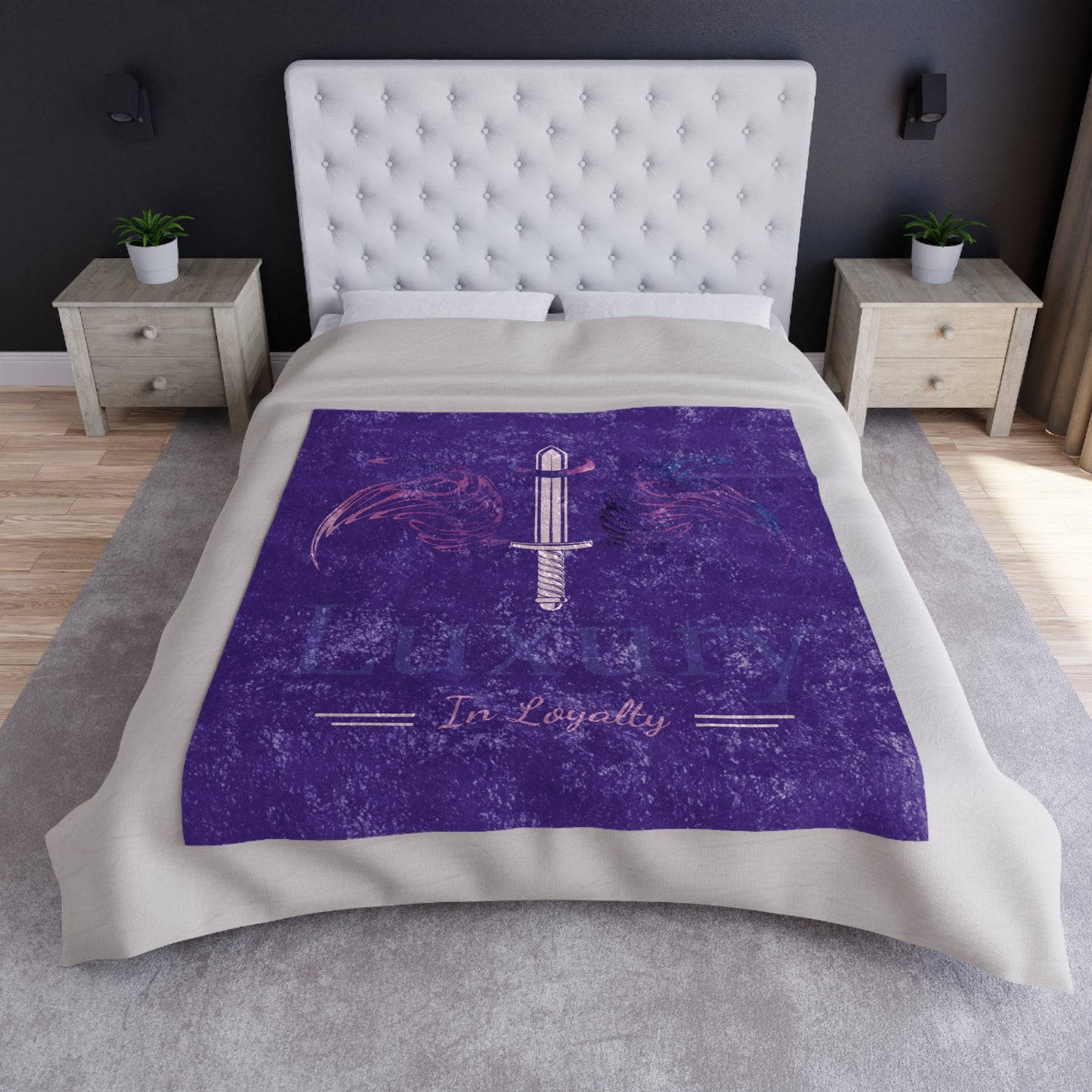 Dudda$ L.I.L "Purple Pilot" Crushed Velvet Blanket