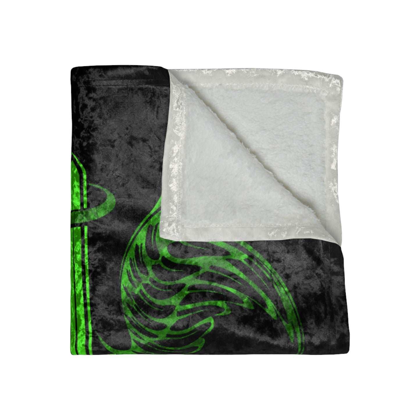 Dudda$ L.I.L "Lime Elite-Black" Crushed Velvet Blanket