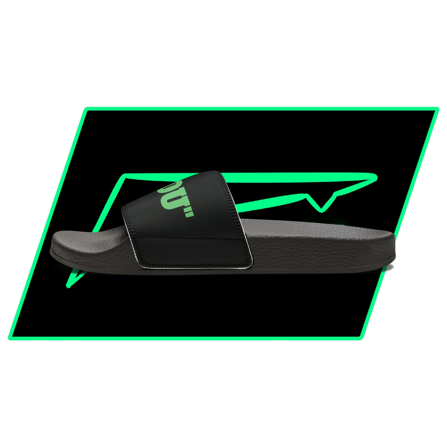 Dudda$ "Aqua" Black Slides (Mens)
