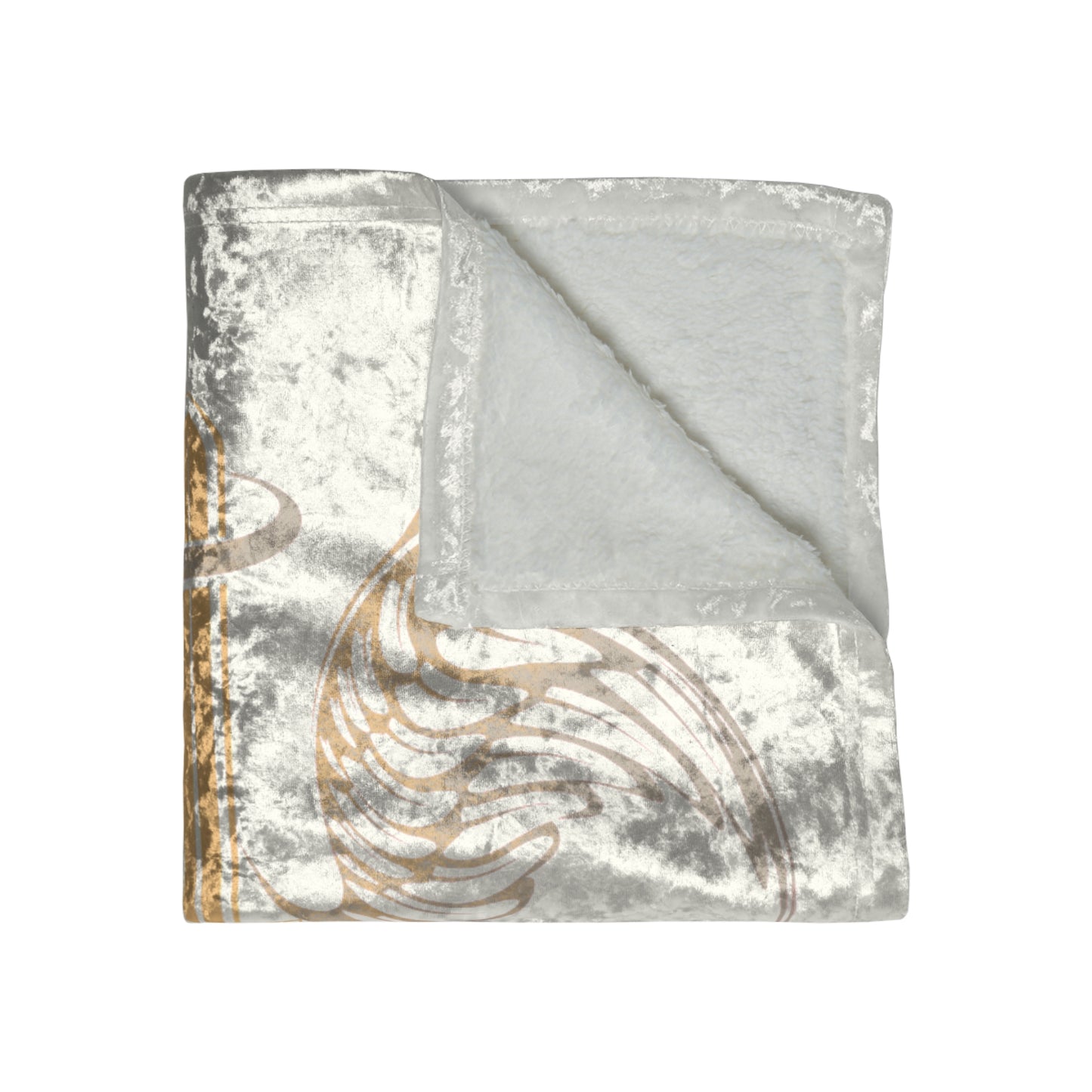 Dudda$ L.I.L "Beach Brown-White" Crushed Velvet Blanket