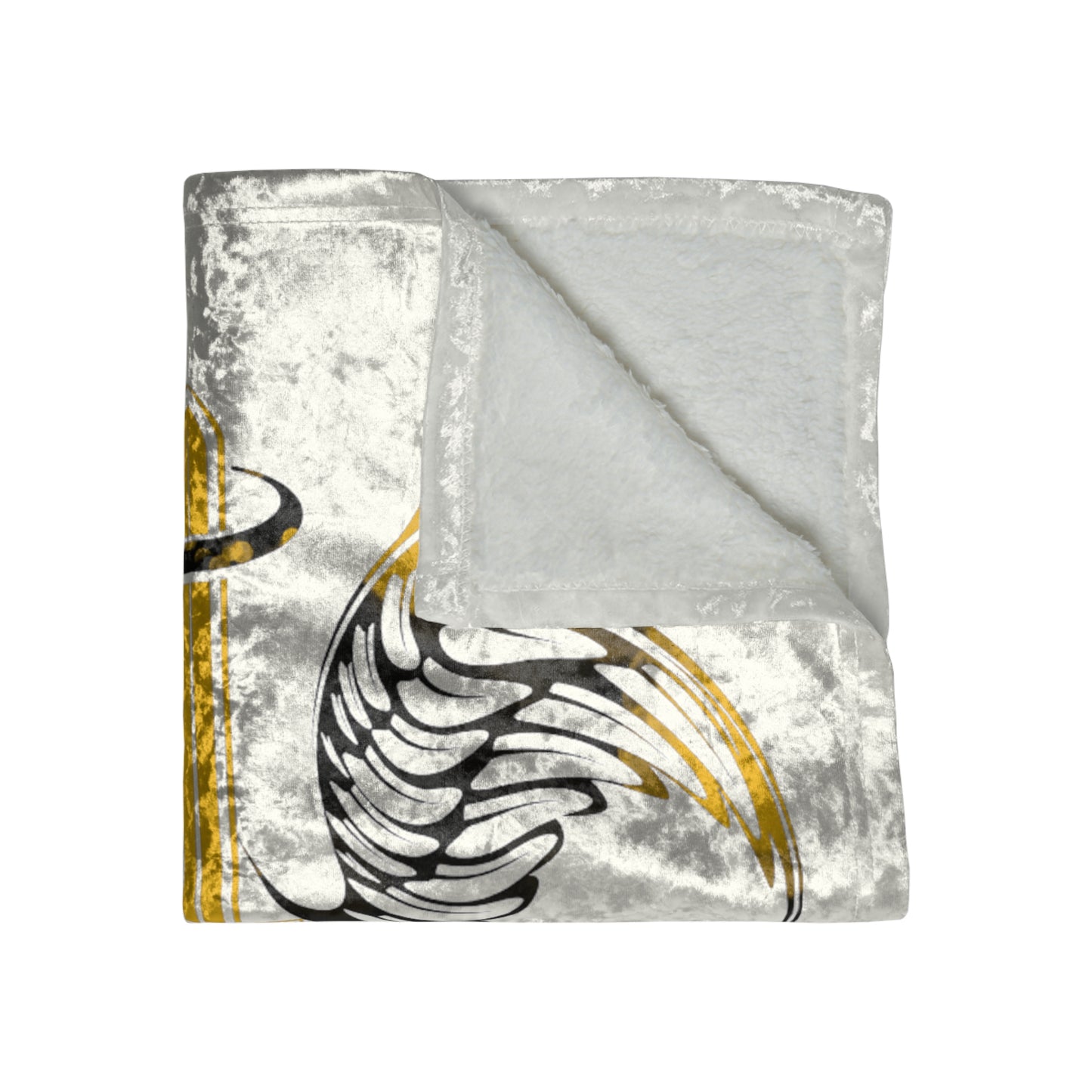 Dudda$ L.I.L "Lemonade-White" Crushed Velvet Blanket