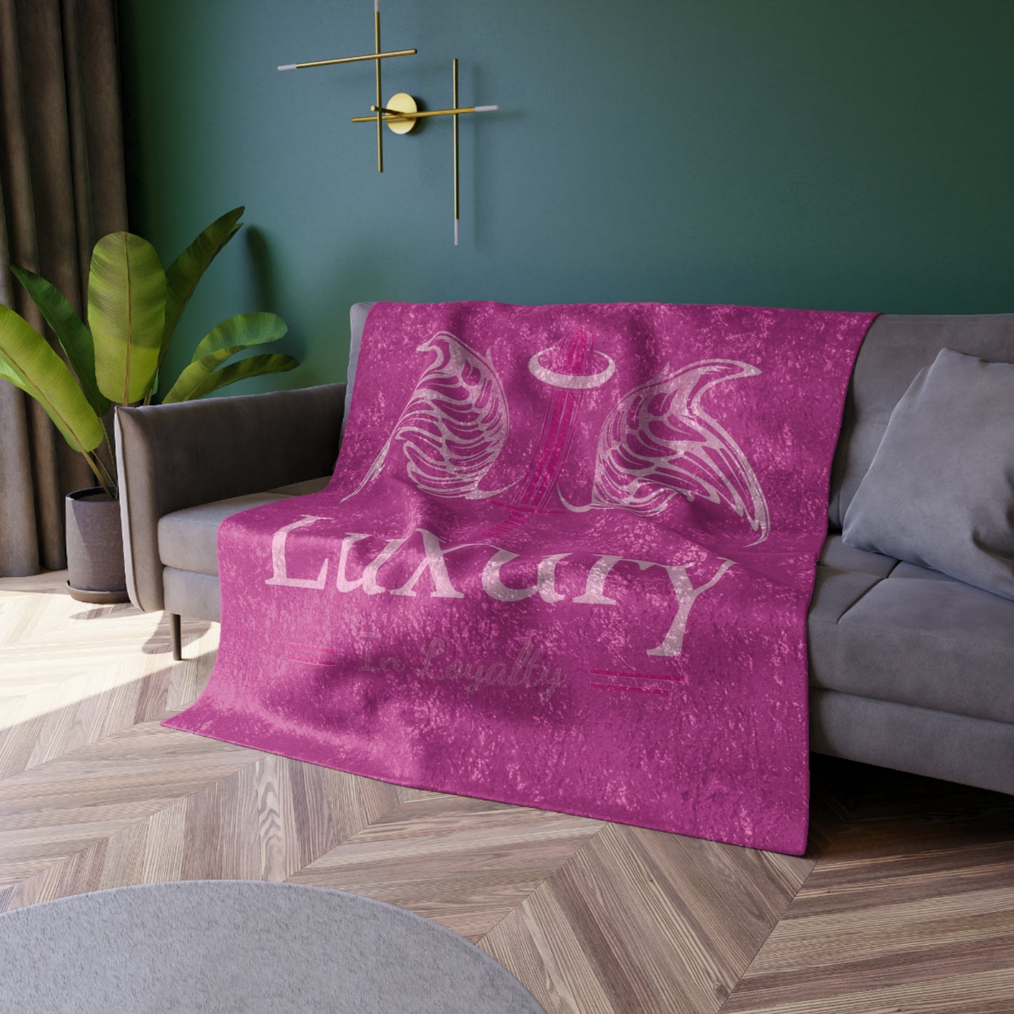 Dudda$ L.I.L "Pink Heat" Crushed Velvet Blanket