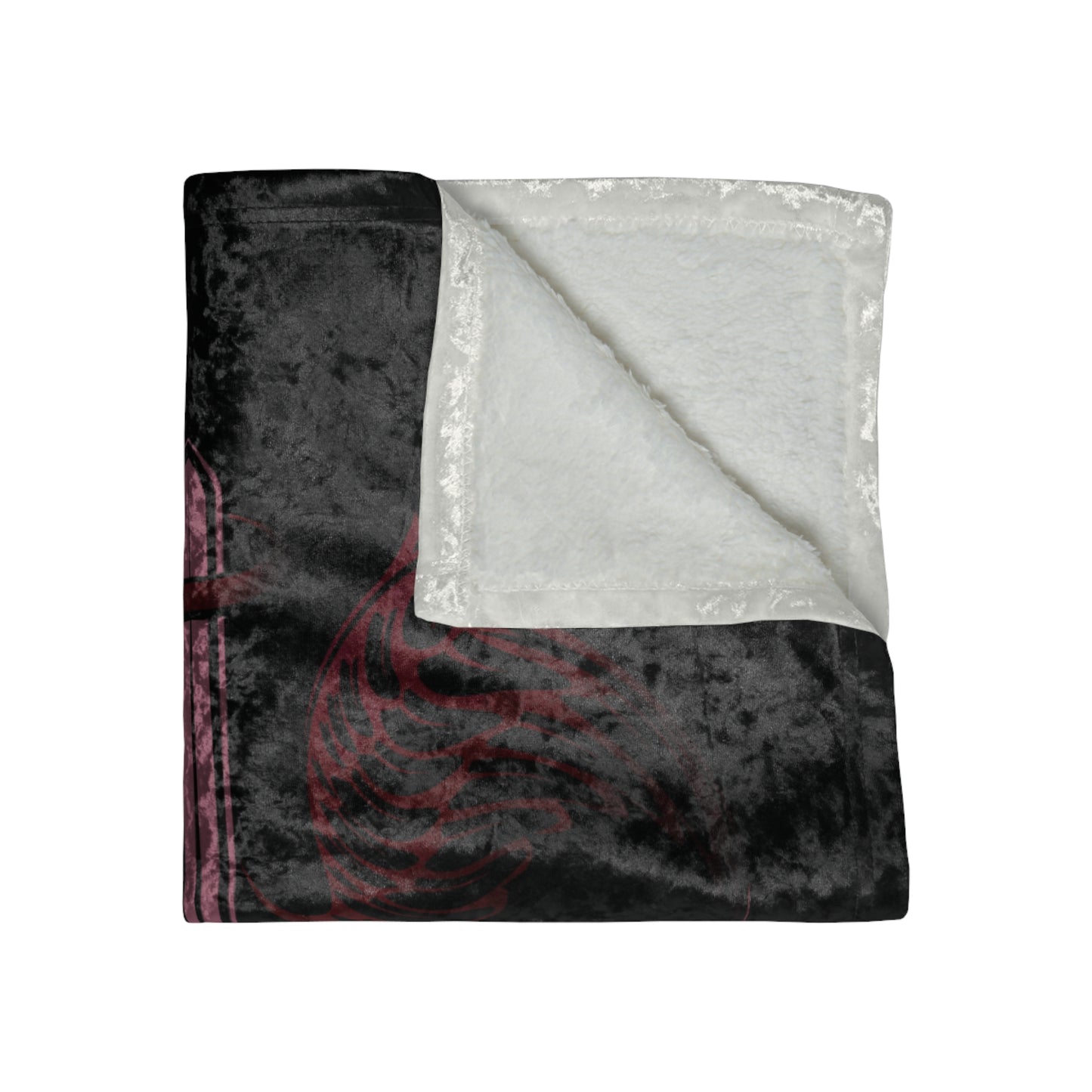 Dudda$ L.I.L "Cherry-Black" Crushed Velvet Blanket