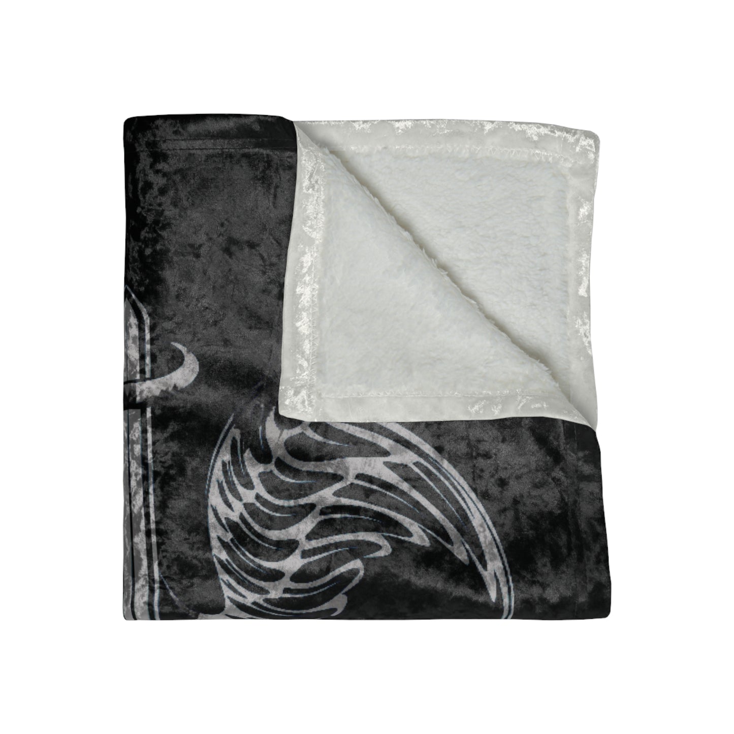 Dudda$ L.I.L "Wolf Grey-Black" Crushed Velvet Blanket