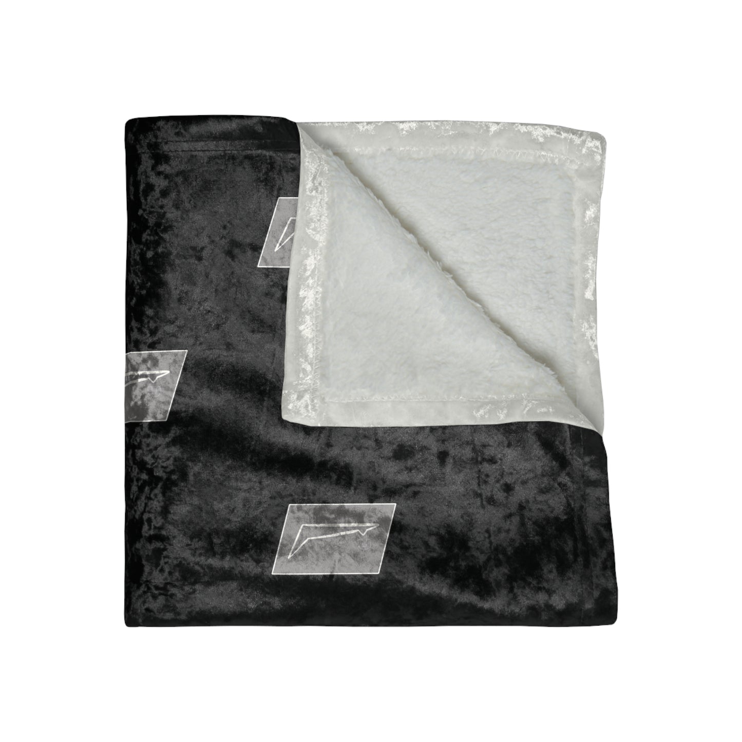 Dudda$ "Wolf Grey-Black" Crushed Velvet Blanket