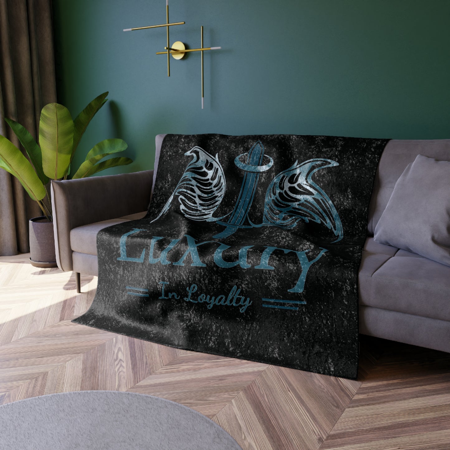 Dudda$ L.I.L "Stargazer-Black" Crushed Velvet Blanket