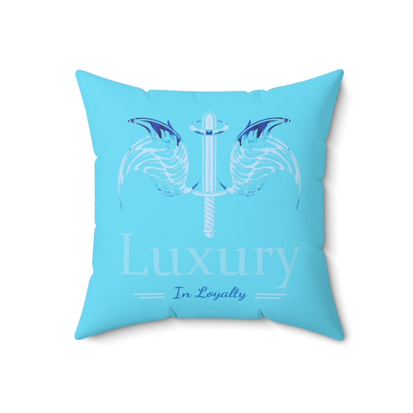 Dudda$ L.I.L "NC Blue" Spun Polyester Square Pillow