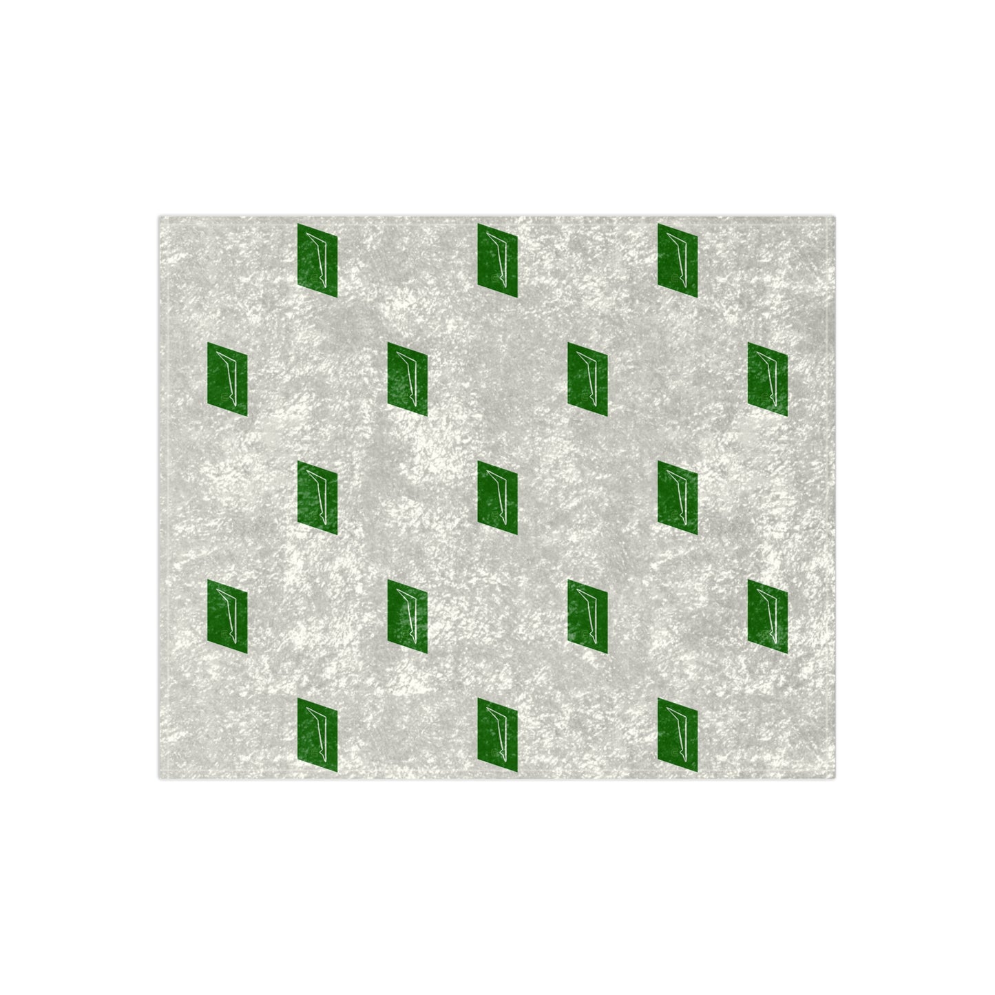 Dudda$ "Forest-White" Crushed Velvet Blanket