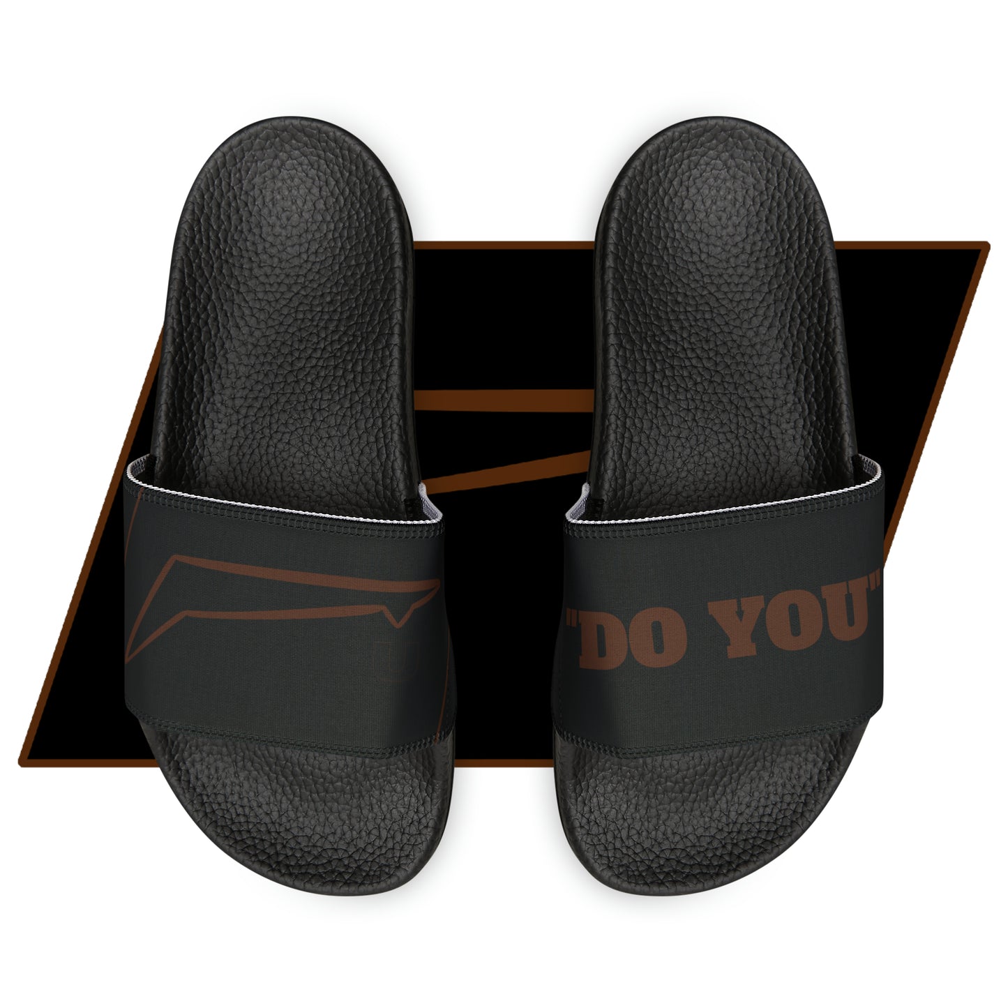 Dudda$ "Brownie" Black Slides (Mens)