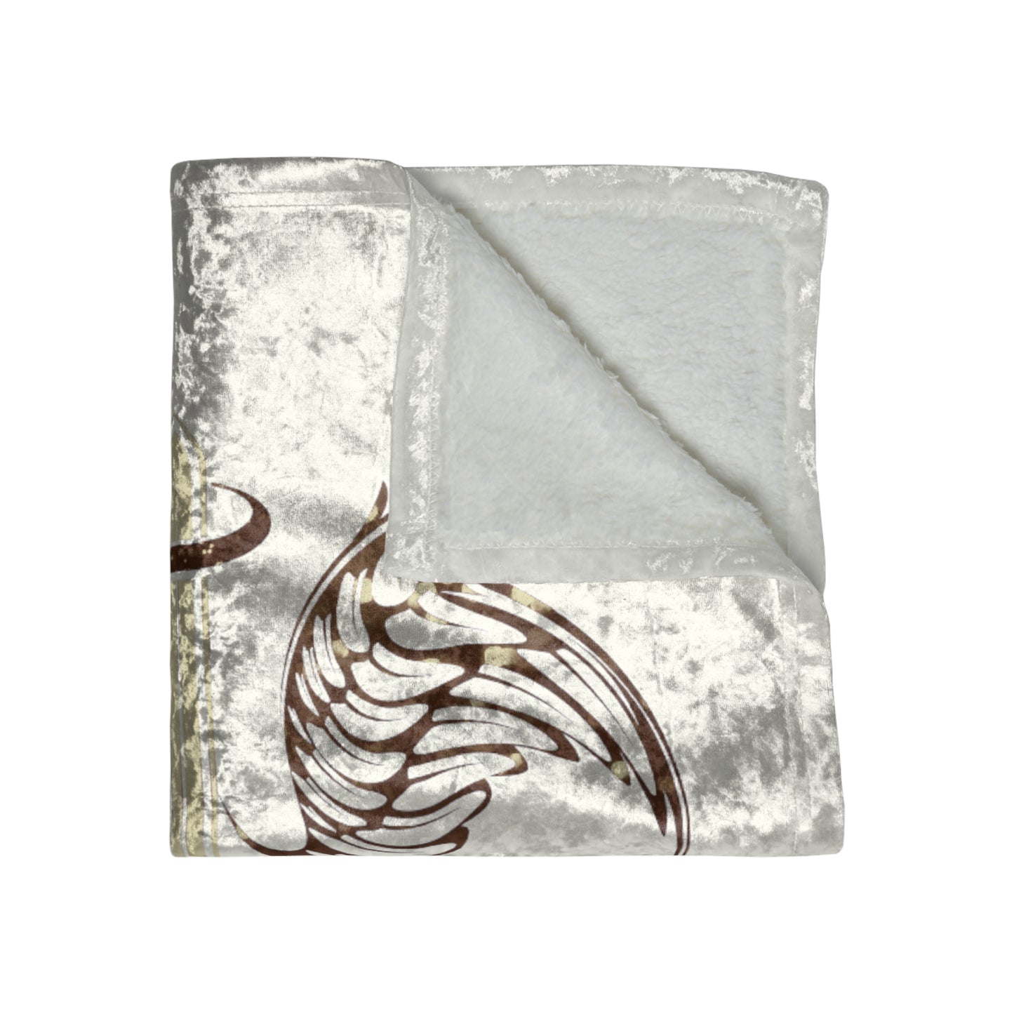 Dudda$ L.I.L "Brownie-White" Crushed Velvet Blanket