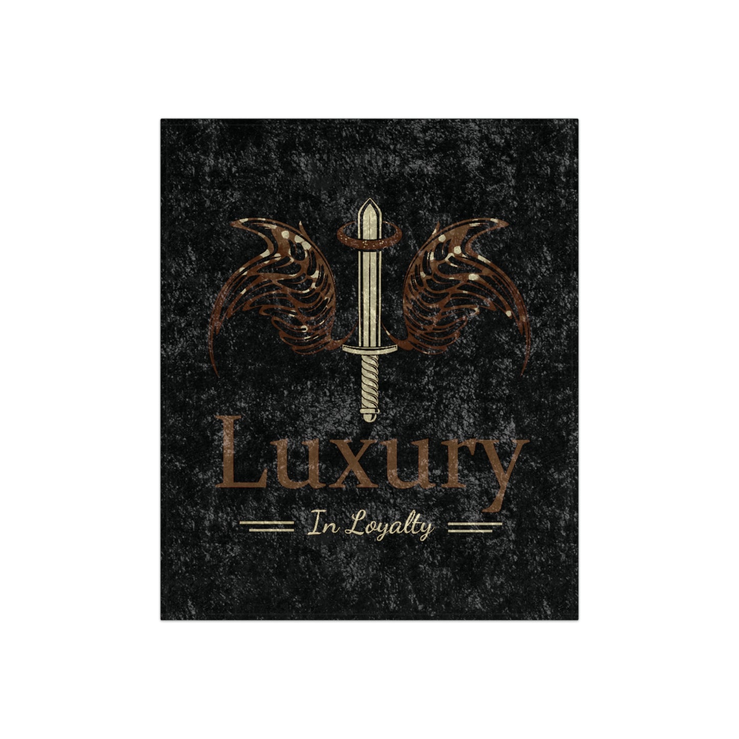 Dudda$ L.I.L "Brownie-Black" Crushed Velvet Blanket