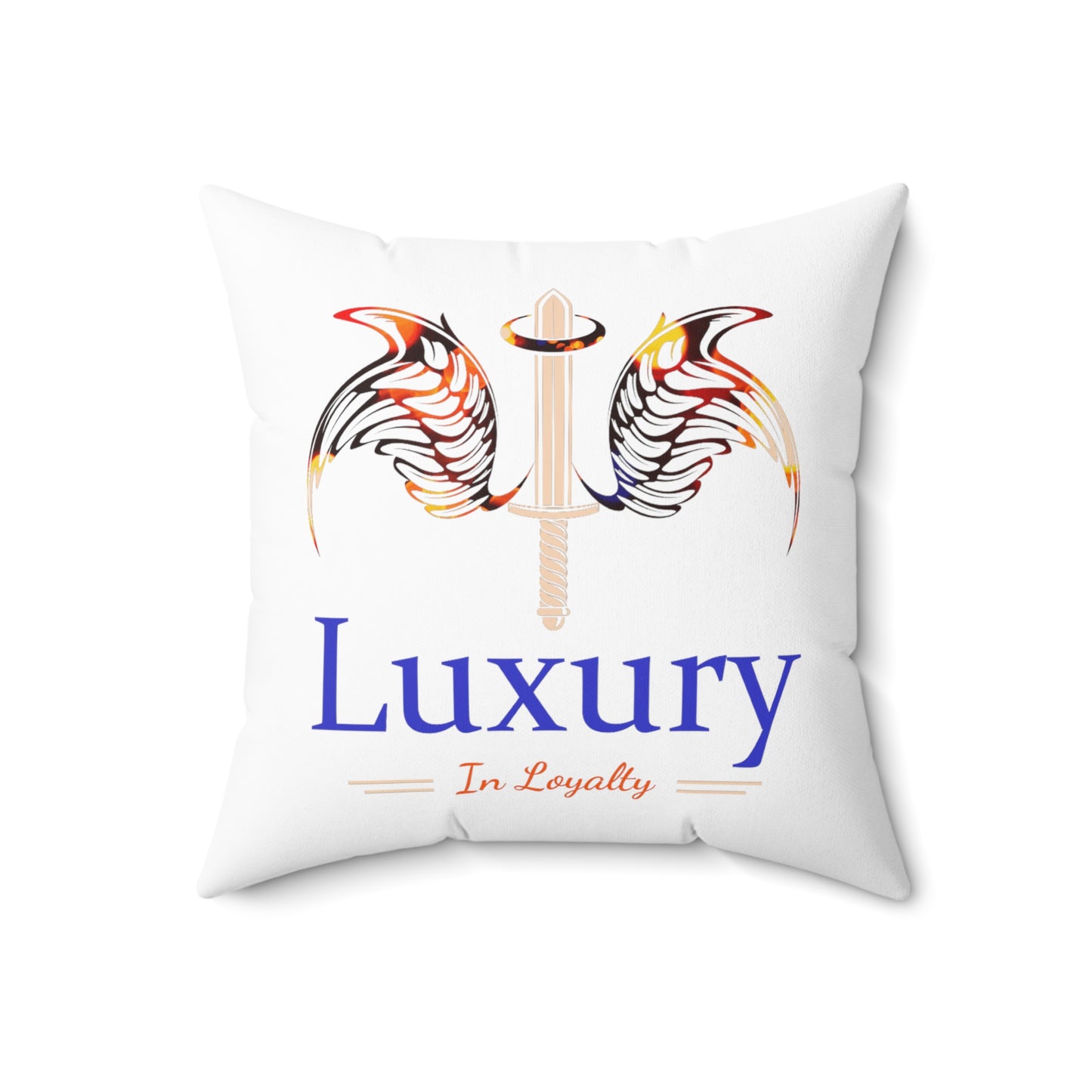 Dudda$ L.I.L "Icy Orange" Spun Polyester Square Pillow