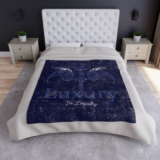 Dudda$ L.I.L "Navy" Crushed Velvet Blanket