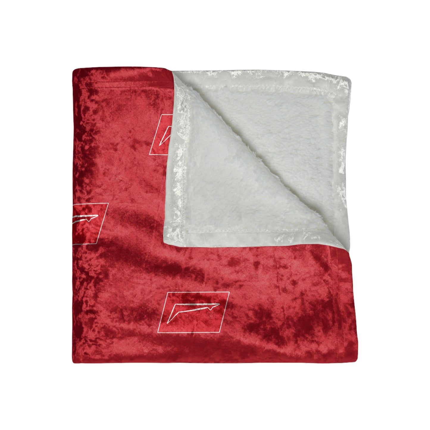 Dudda$ "Cardinal" Crushed Velvet Blanket