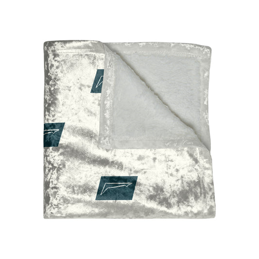 Dudda$ "Stargazer-White" Crushed Velvet Blanket