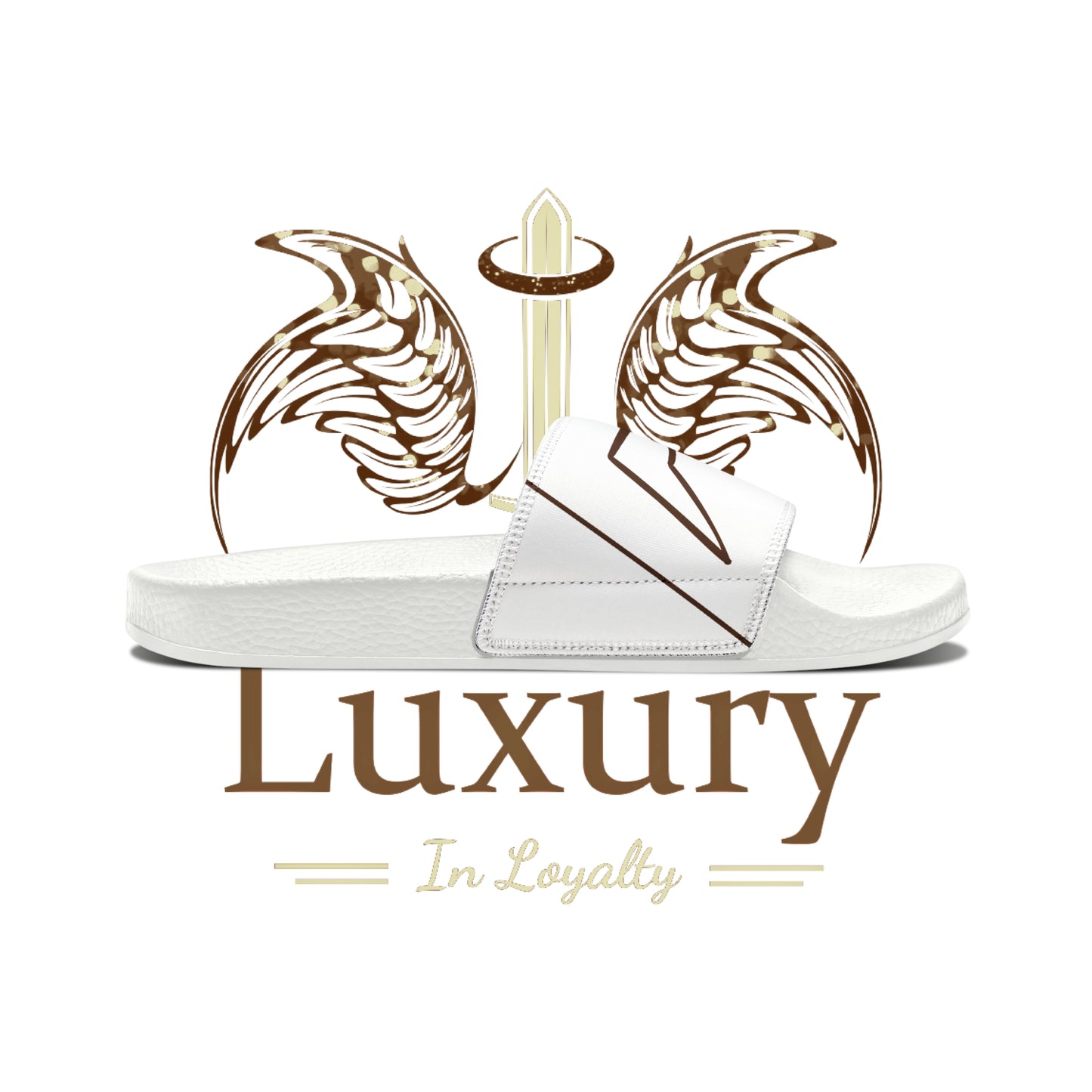 Dudda$ "Brownie" White Slides (Mens)