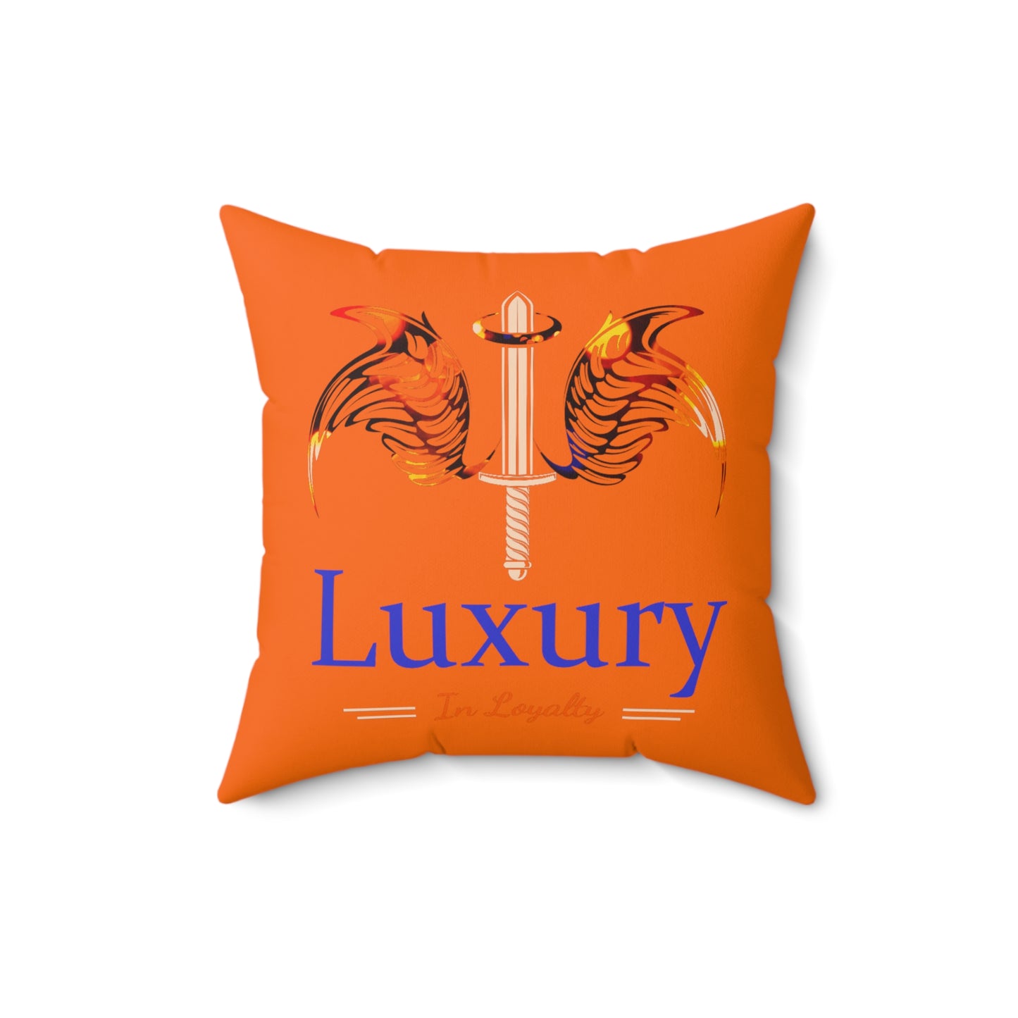 Dudda$ L.I.L "Summer Orange" Spun Polyester Square Pillow