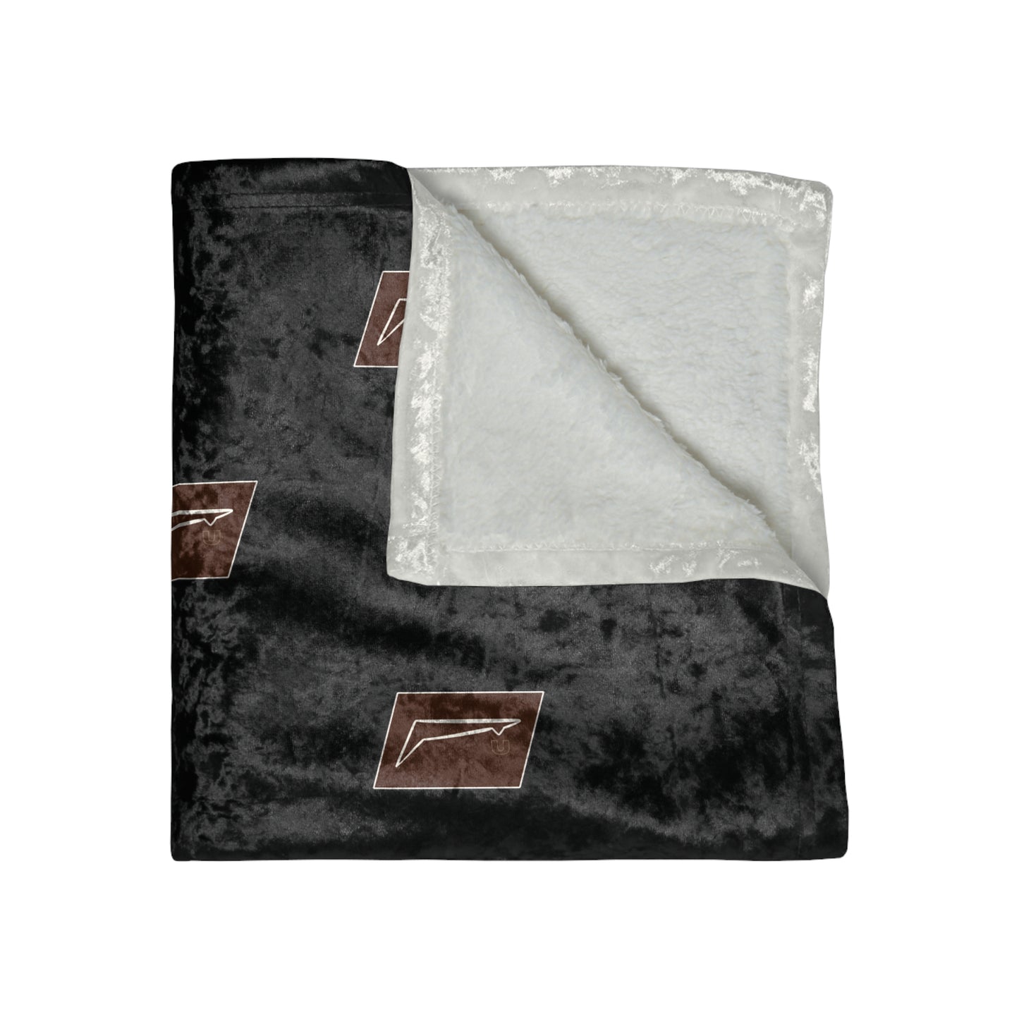 Dudda$ "Brownie-Black" Crushed Velvet Blanket