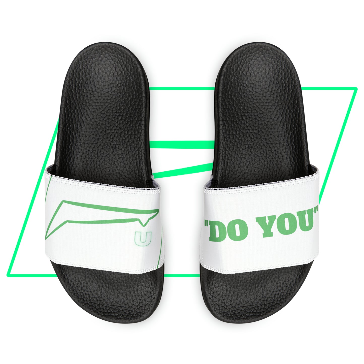 Dudda$ "Aqua" White Slides (Mens)