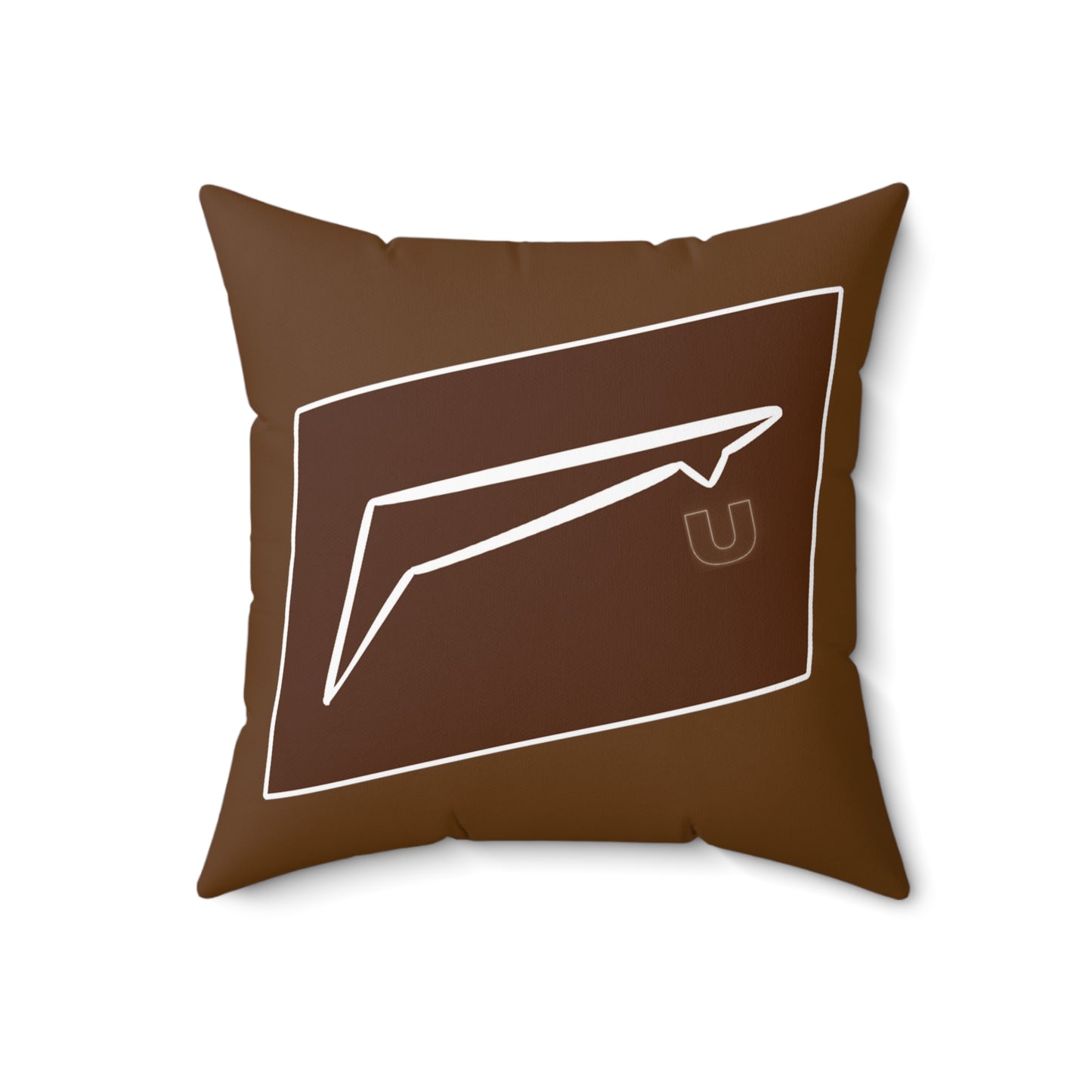 Dudda$ L.I.L "Brownie" Spun Polyester Square Pillow