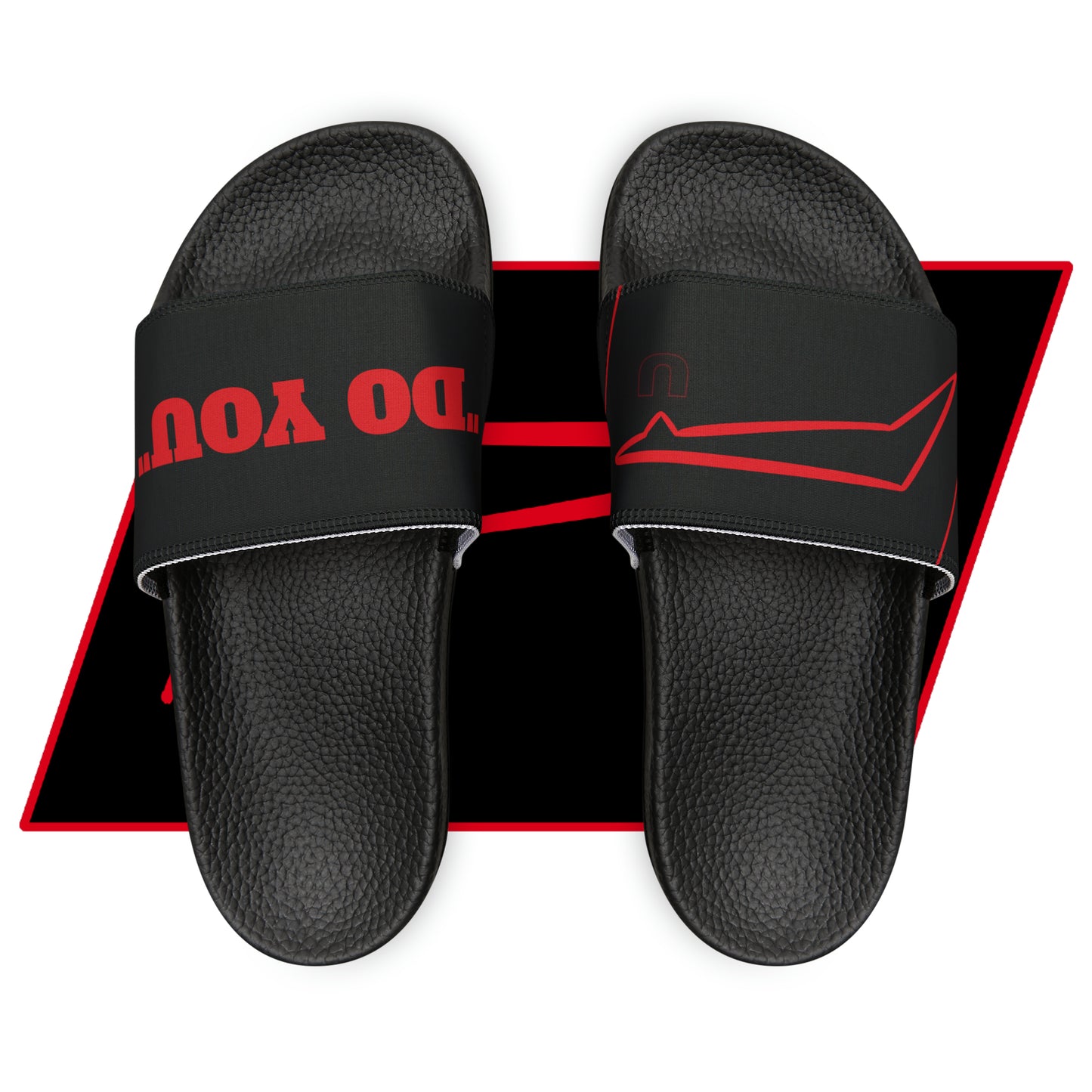 Dudda$ "Cardinal" Black Slides (Mens)