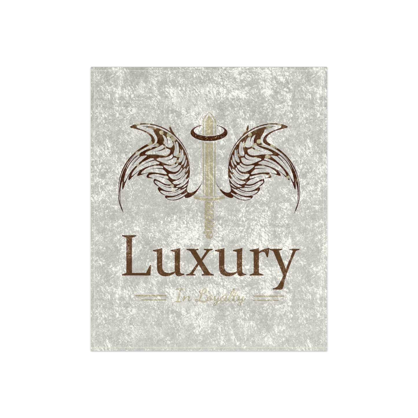 Dudda$ L.I.L "Brownie-White" Crushed Velvet Blanket