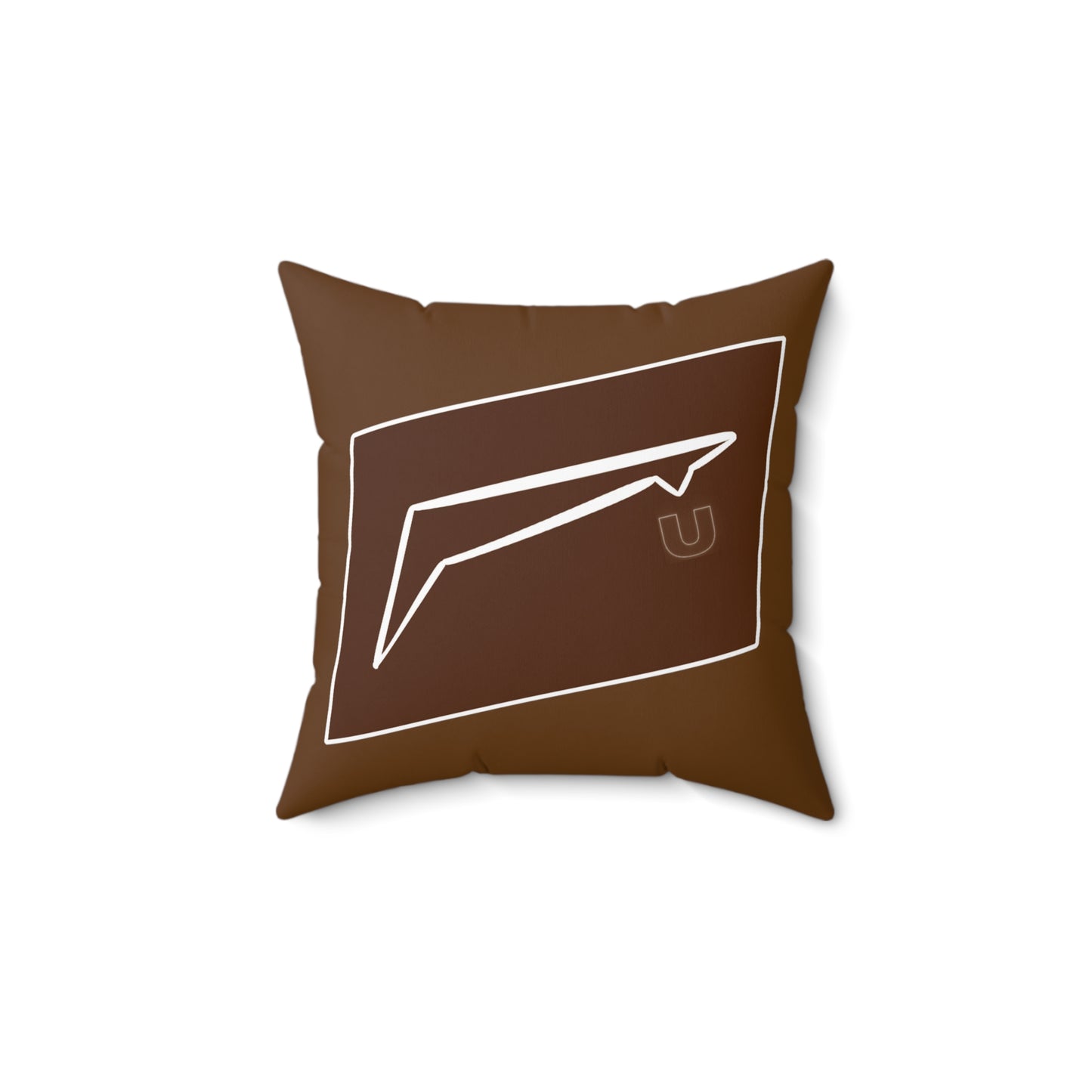 Dudda$ L.I.L "Brownie" Spun Polyester Square Pillow