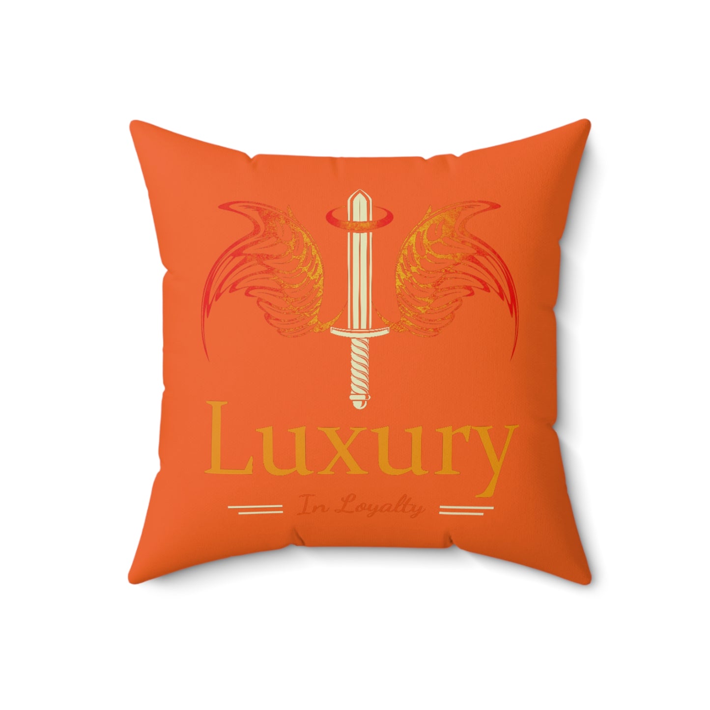 Dudda$ L.I.L "Florida Orange" Spun Polyester Square Pillow