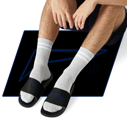 Dudda$ "Navy" Black Slides (Mens)