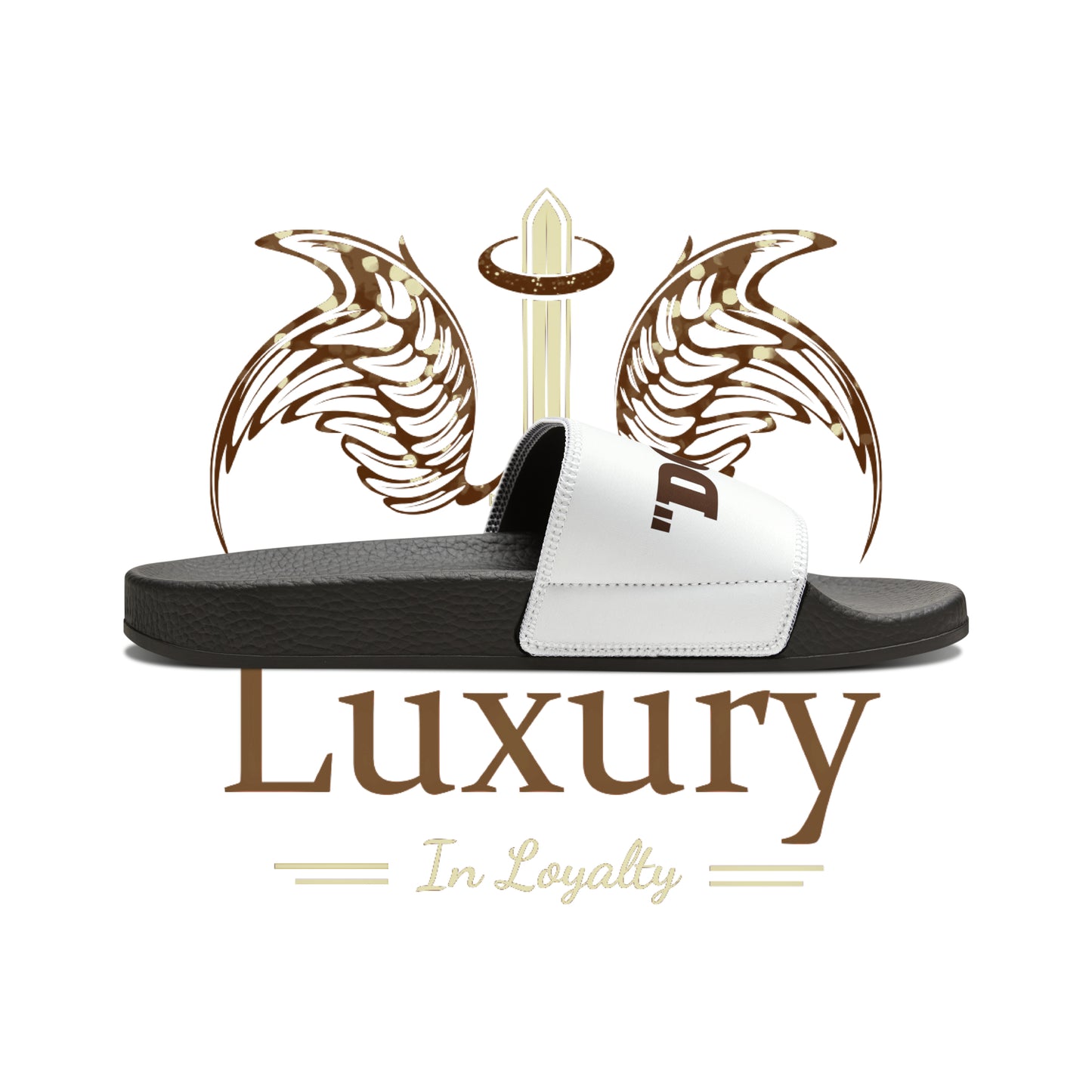 Dudda$ "Brownie" White Slides (Mens)