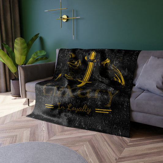 Dudda$ L.I.L "Lemonade-Black2" Crushed Velvet Blanket