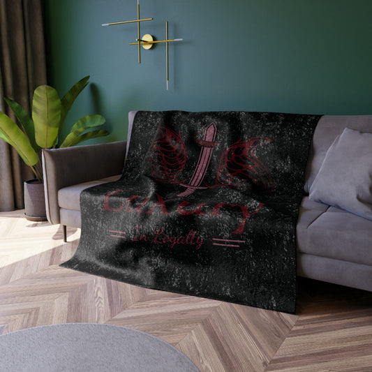 Dudda$ L.I.L "Cherry-Black" Crushed Velvet Blanket