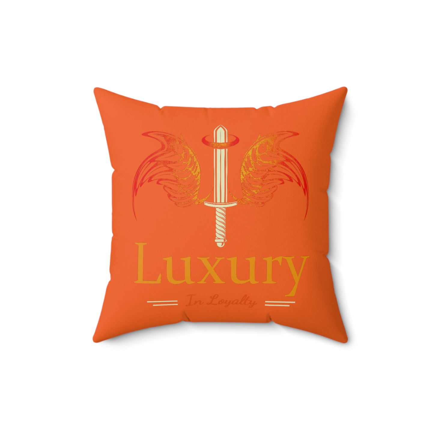 Dudda$ L.I.L "Florida Orange" Spun Polyester Square Pillow