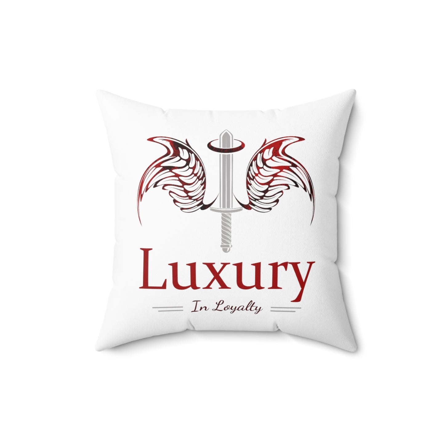 Dudda$ L.I.L "White Robin" Spun Polyester Square Pillow