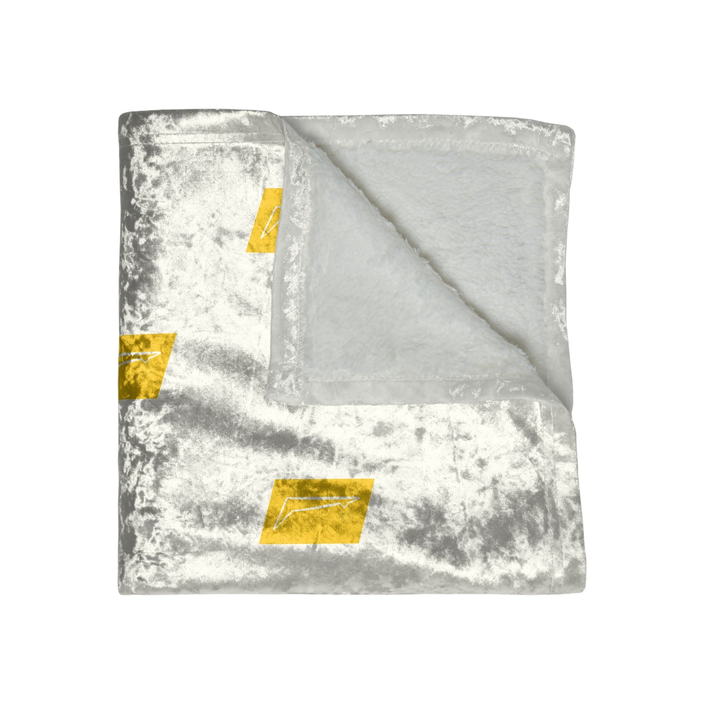 Dudda$ "Lemonade-White" Crushed Velvet Blanket