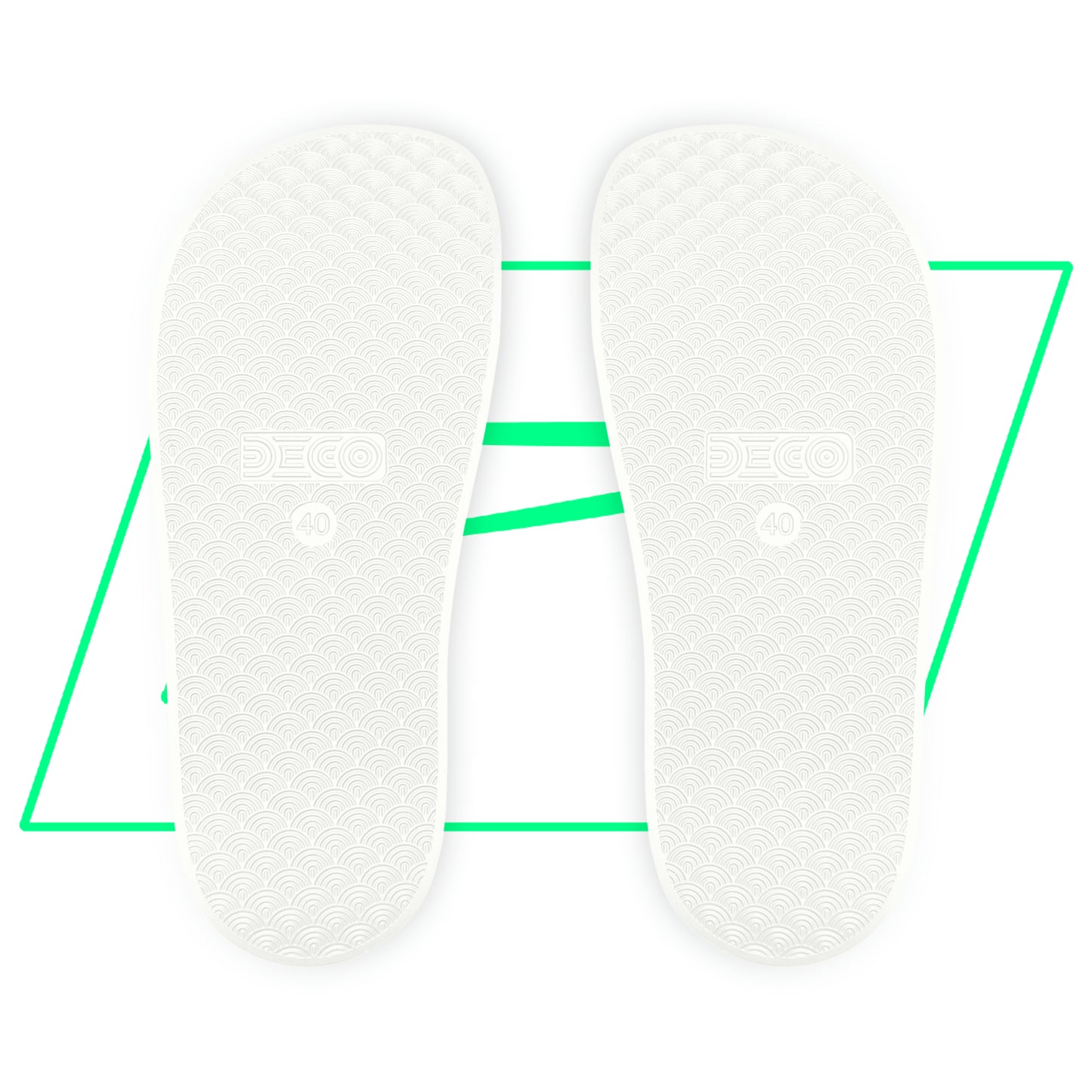 Dudda$ "Aqua" White Slides (Mens)