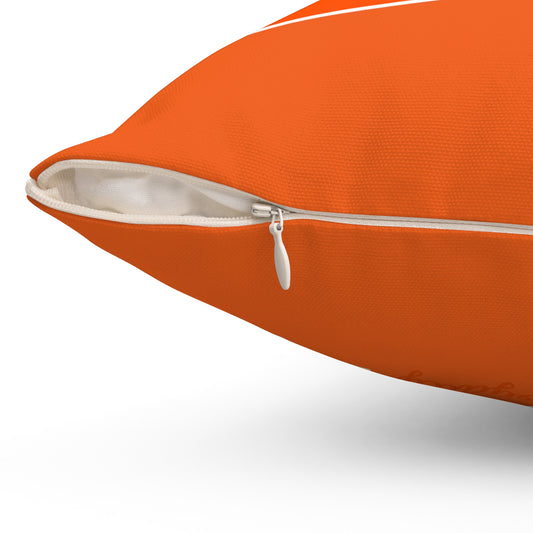 Dudda$ L.I.L "Florida Orange" Spun Polyester Square Pillow