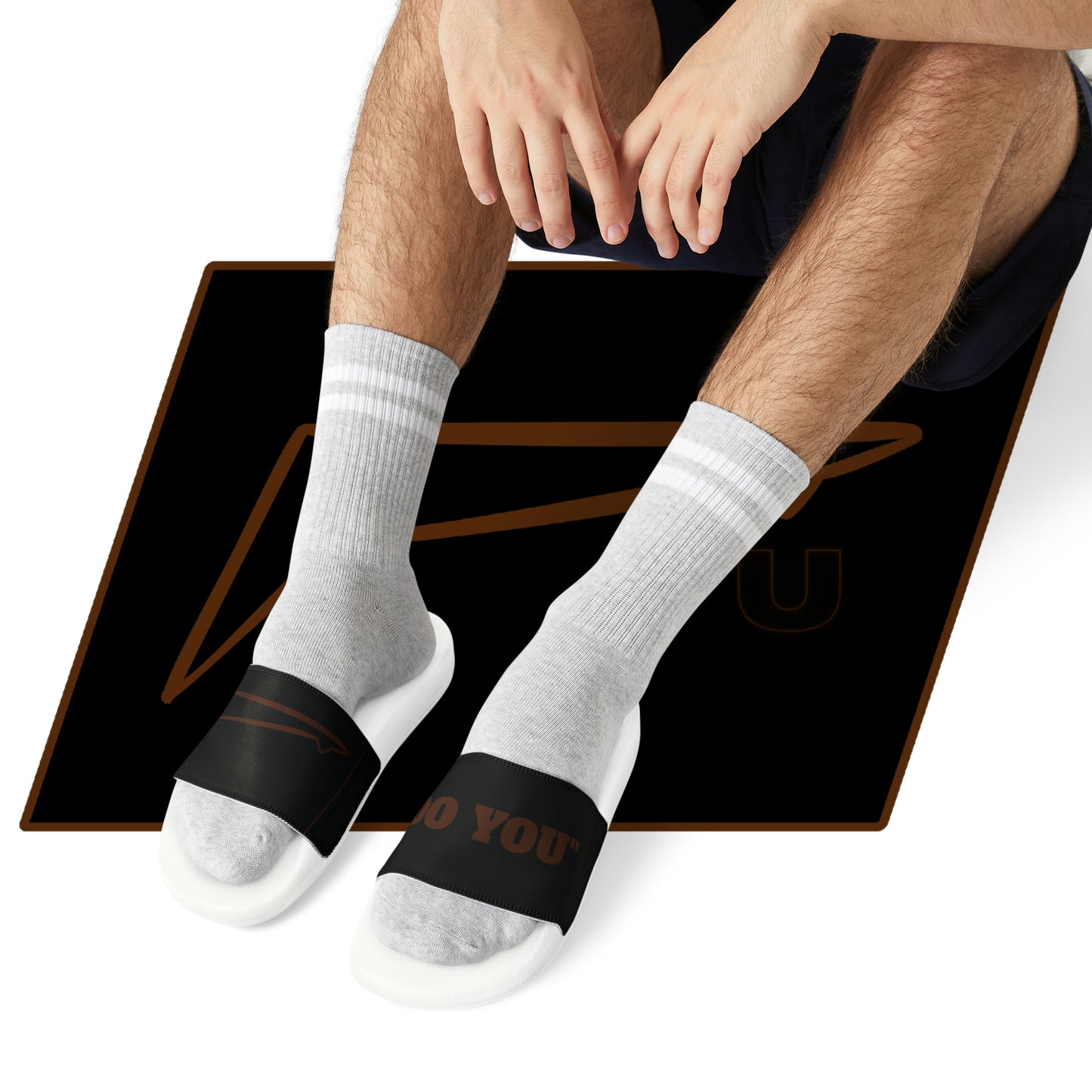 Dudda$ "Brownie" Black Slides (Mens)
