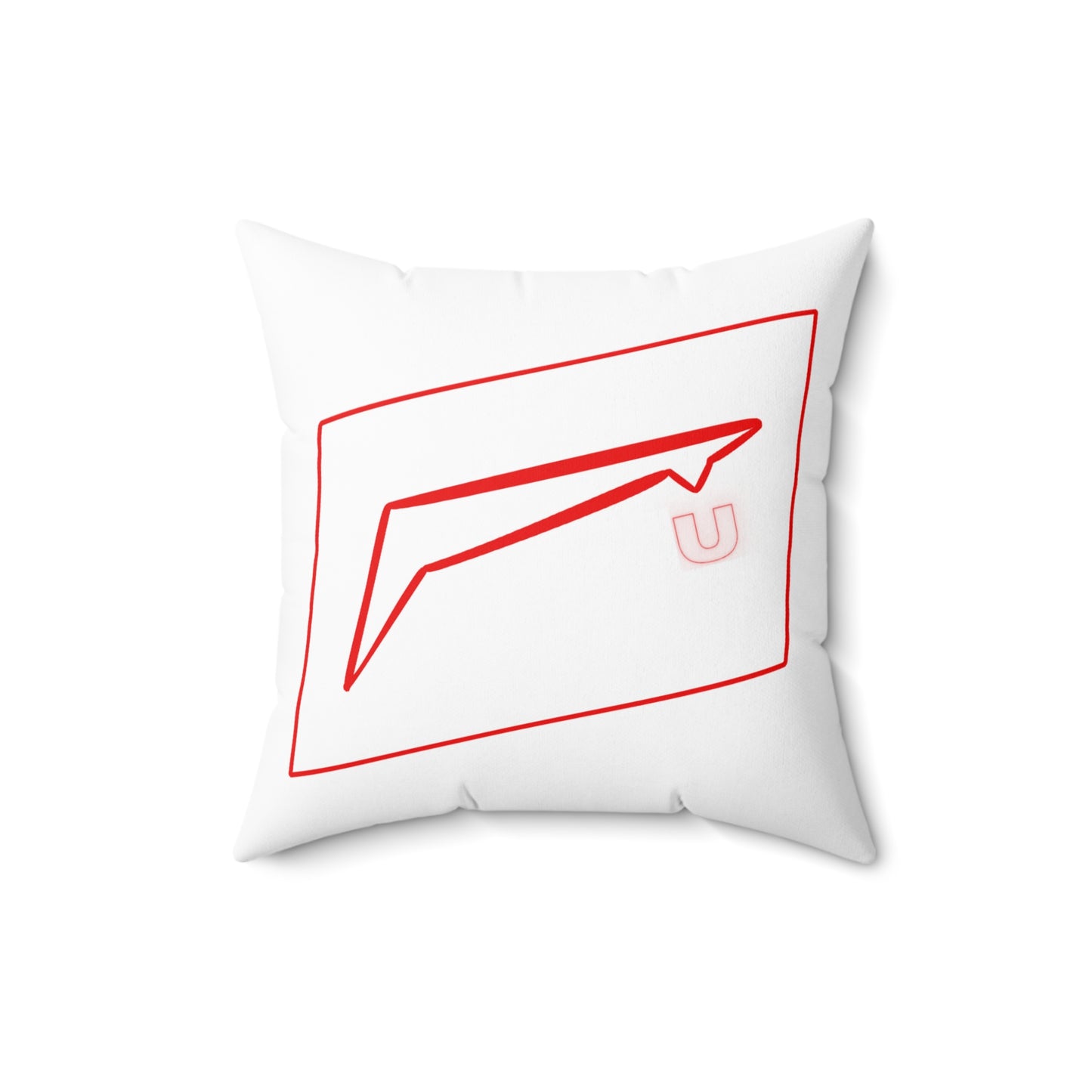 Dudda$ L.I.L "White Robin" Spun Polyester Square Pillow