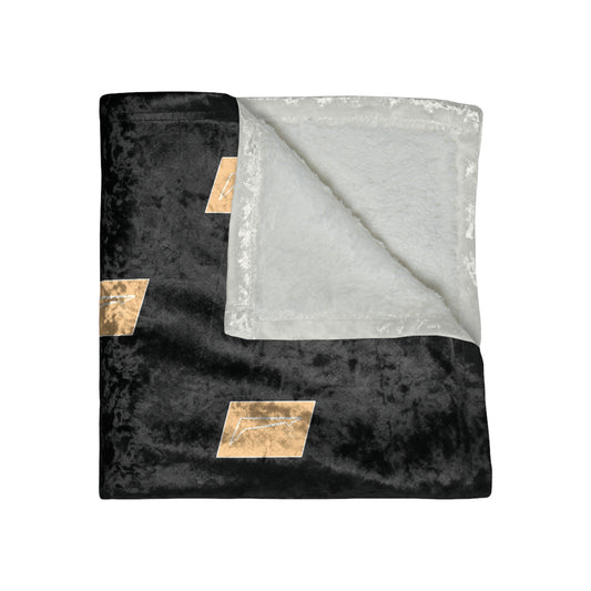 Dudda$ "Beach Brown-Black" Crushed Velvet Blanket