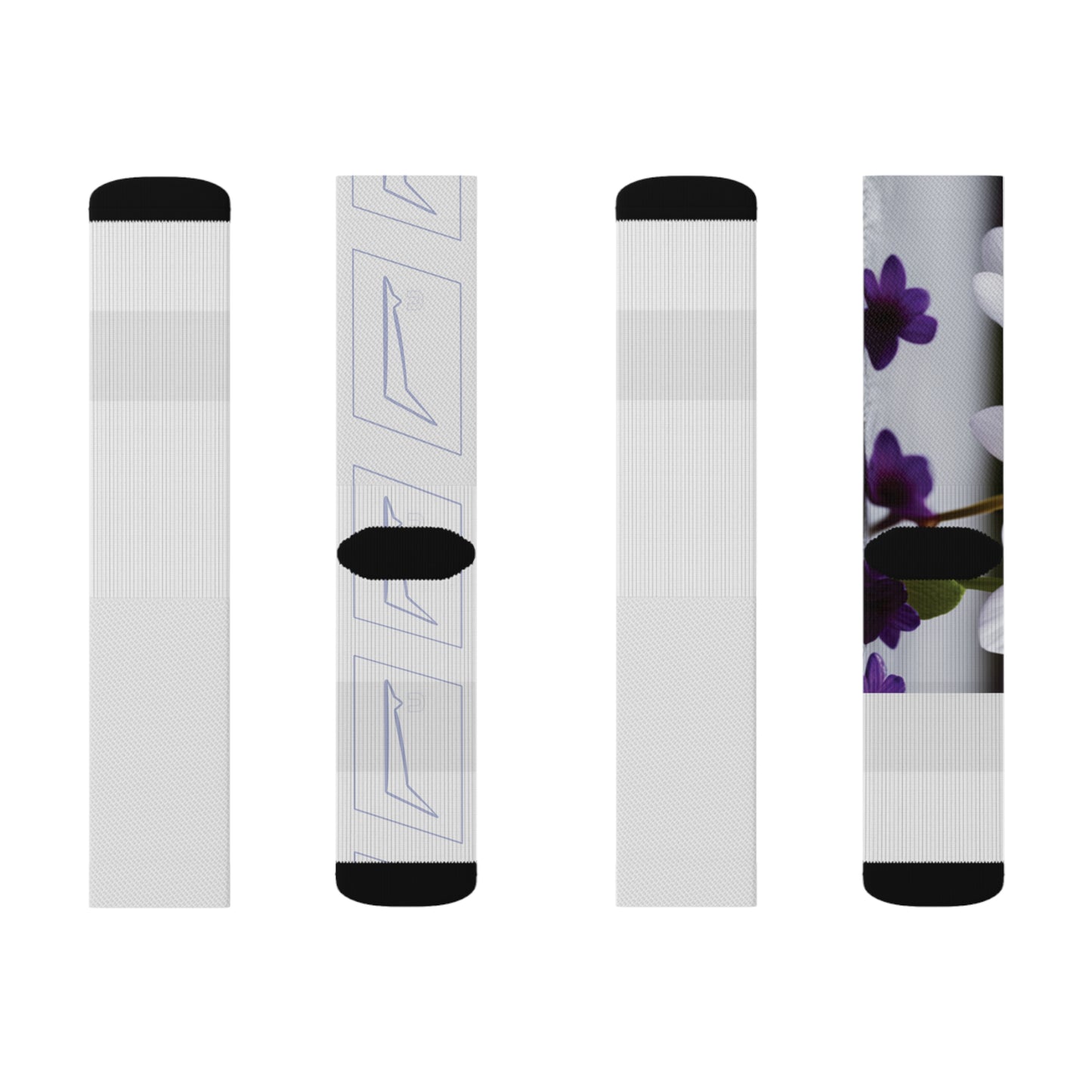 Dudda$ "Violet" White Do You Socks