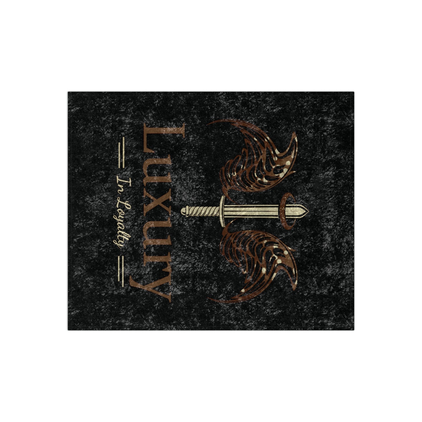Dudda$ L.I.L "Brownie-Black" Crushed Velvet Blanket